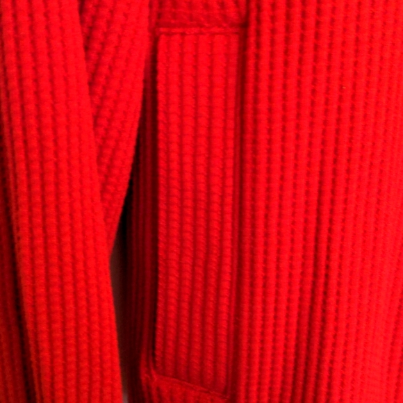 NWT Brushed Back Waffle Weave Shirt Jacket - Holiday Red - Picture 9 of 11